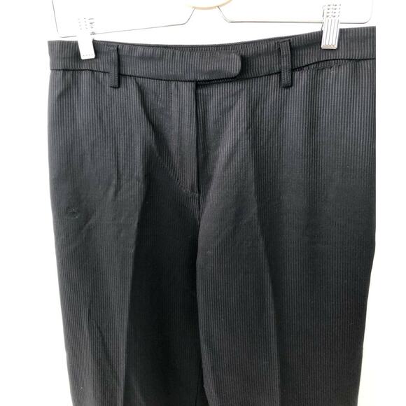 ULTRA OZBEK Italy Woven Striped Dress Pants Pinstripe Trousers Black 44 US 10 - Picture 4 of 12